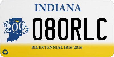 IN license plate 080RLC