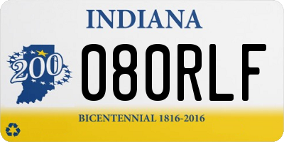IN license plate 080RLF