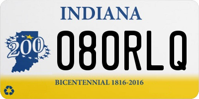 IN license plate 080RLQ
