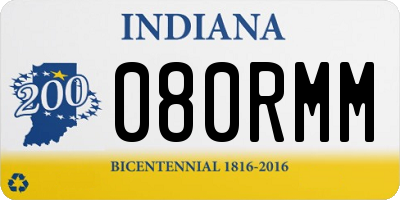 IN license plate 080RMM
