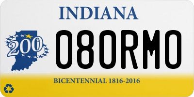 IN license plate 080RMO