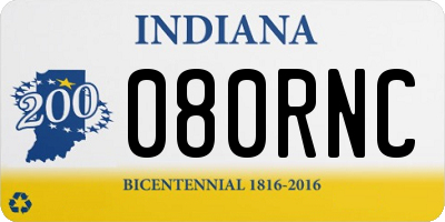 IN license plate 080RNC