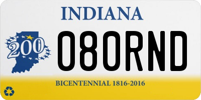 IN license plate 080RND