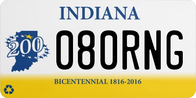 IN license plate 080RNG