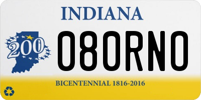 IN license plate 080RNO