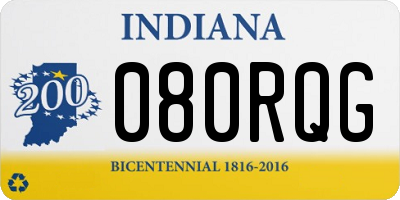 IN license plate 080RQG