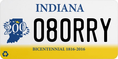 IN license plate 080RRY