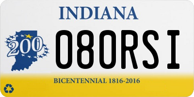 IN license plate 080RSI