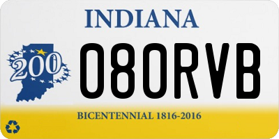 IN license plate 080RVB