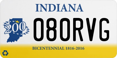 IN license plate 080RVG