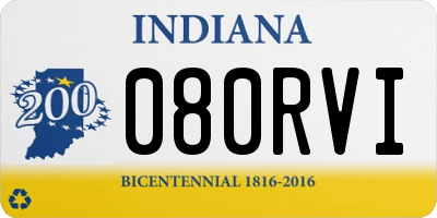 IN license plate 080RVI