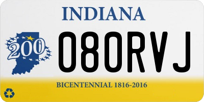 IN license plate 080RVJ
