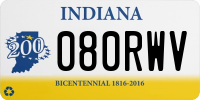 IN license plate 080RWV