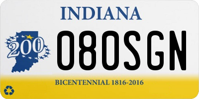 IN license plate 080SGN