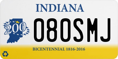 IN license plate 080SMJ