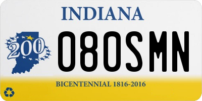 IN license plate 080SMN