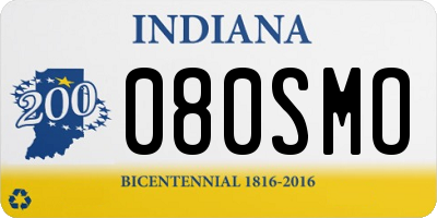 IN license plate 080SMO