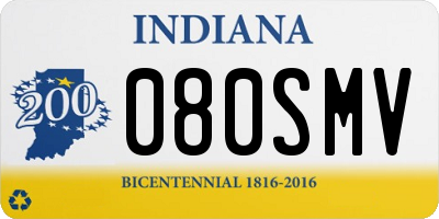 IN license plate 080SMV
