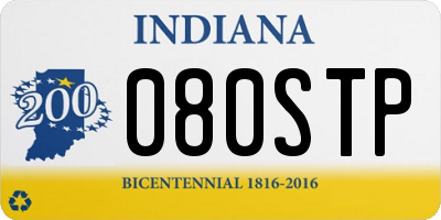 IN license plate 080STP