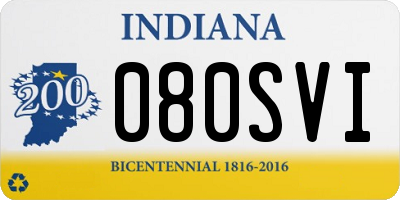IN license plate 080SVI