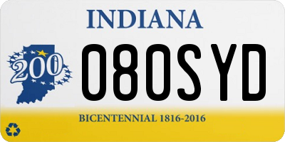 IN license plate 080SYD