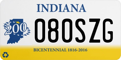IN license plate 080SZG