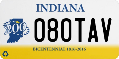 IN license plate 080TAV