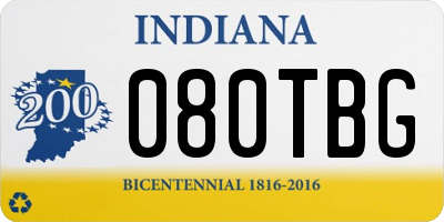 IN license plate 080TBG