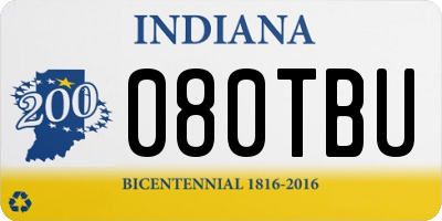 IN license plate 080TBU