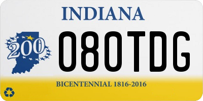 IN license plate 080TDG