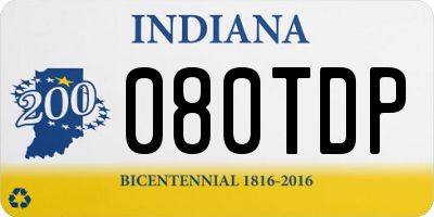 IN license plate 080TDP