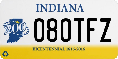 IN license plate 080TFZ