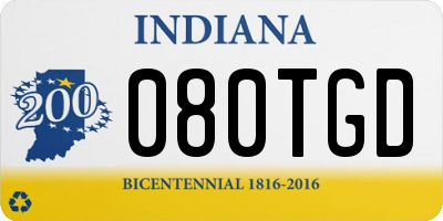 IN license plate 080TGD