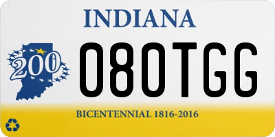 IN license plate 080TGG