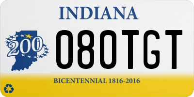 IN license plate 080TGT