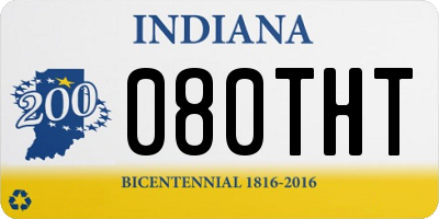 IN license plate 080THT