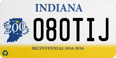 IN license plate 080TIJ