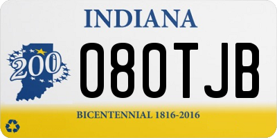 IN license plate 080TJB