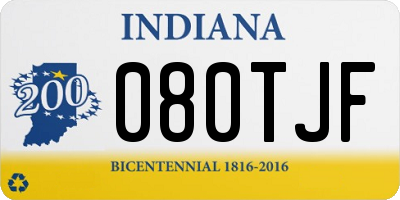 IN license plate 080TJF