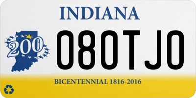 IN license plate 080TJO