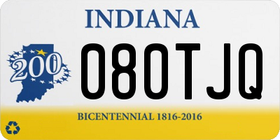 IN license plate 080TJQ