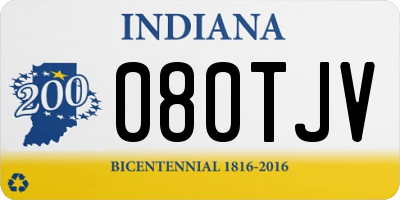 IN license plate 080TJV