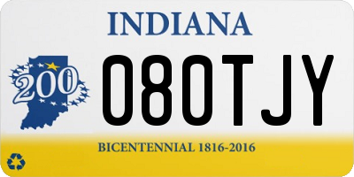 IN license plate 080TJY