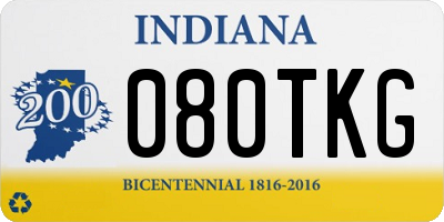 IN license plate 080TKG