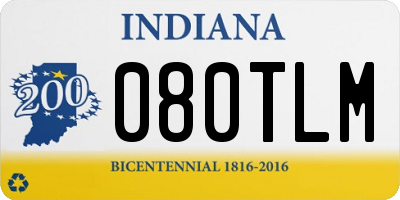 IN license plate 080TLM