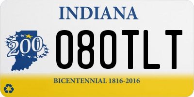 IN license plate 080TLT