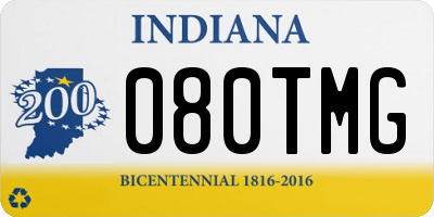 IN license plate 080TMG