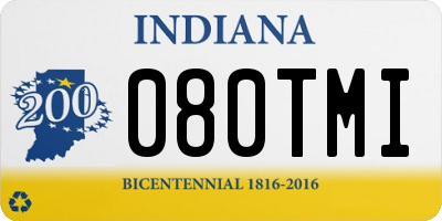 IN license plate 080TMI