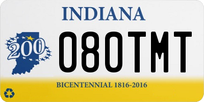 IN license plate 080TMT