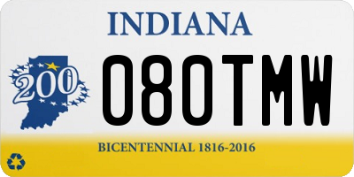 IN license plate 080TMW